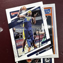 Signed Myles Turner Card