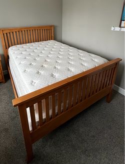 Queen Bed Frame, Mattress, Box Spring