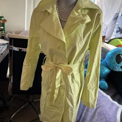 Lime Green Trench Coat 