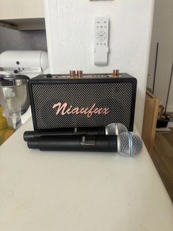 Niaufax Karaoke Speaker with Wireless Microphone