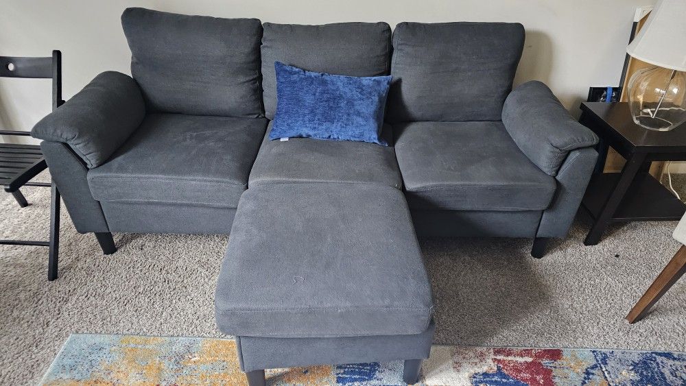 Moving!  FREE COUCH AND ENTERTAINMENT CENTER