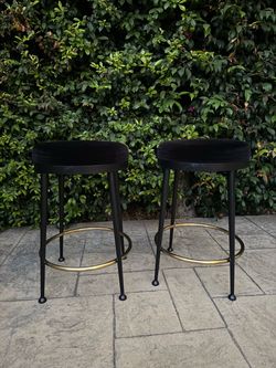 Velvet bar stools