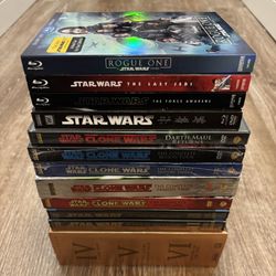 Star Wars DVD & Blu-ray Lot