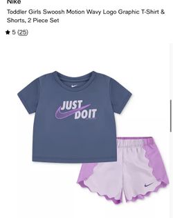 Girls Nike T-Shirt & Shorts 2 Piece Set