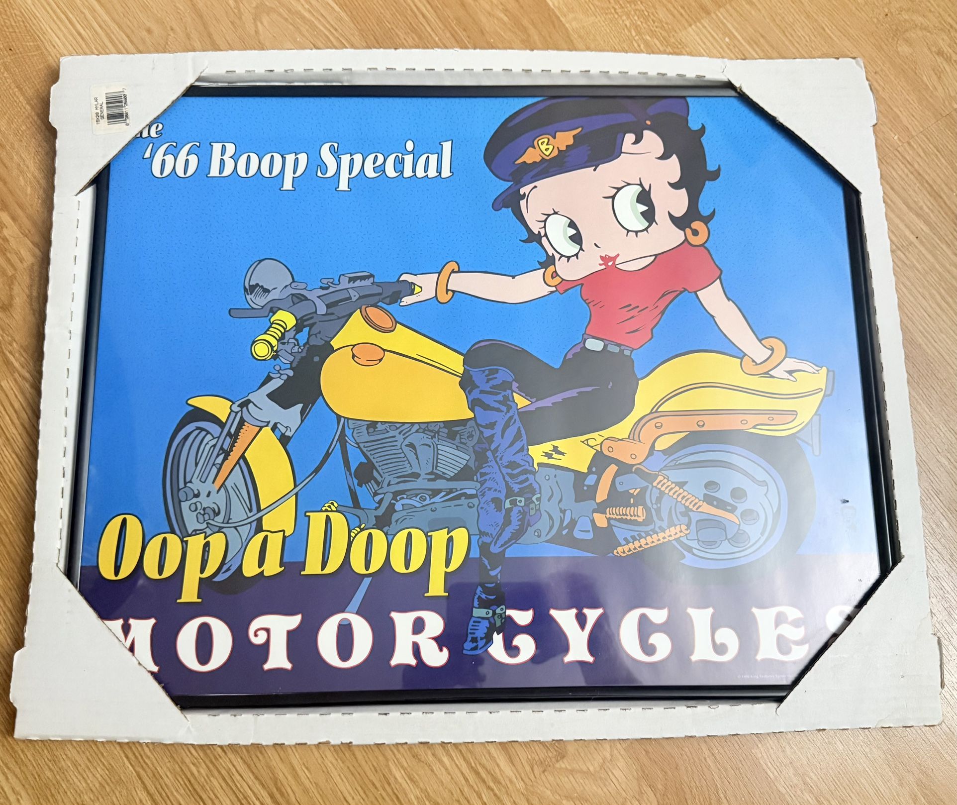 Vintage 1998 Framed Betty Boop Poster