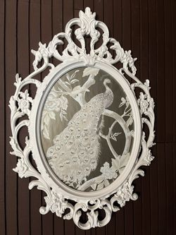 Shabby chic Peacock Portrait