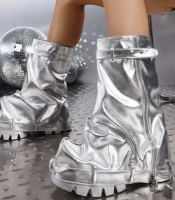 Silver boots