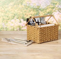 24-Piece Flatware Set with Caddy