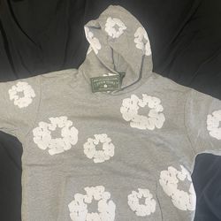 Grey denim tears hoodie