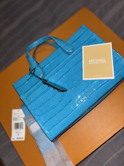 Michael Kors Croc-Embossed Satchel