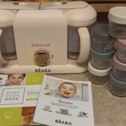 BEABA Babycook Duo Plus books and jars