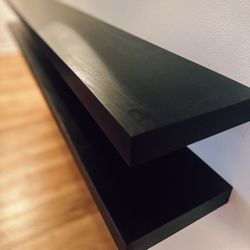 Ikea Black Floating Shelf 74 3/4 Long
