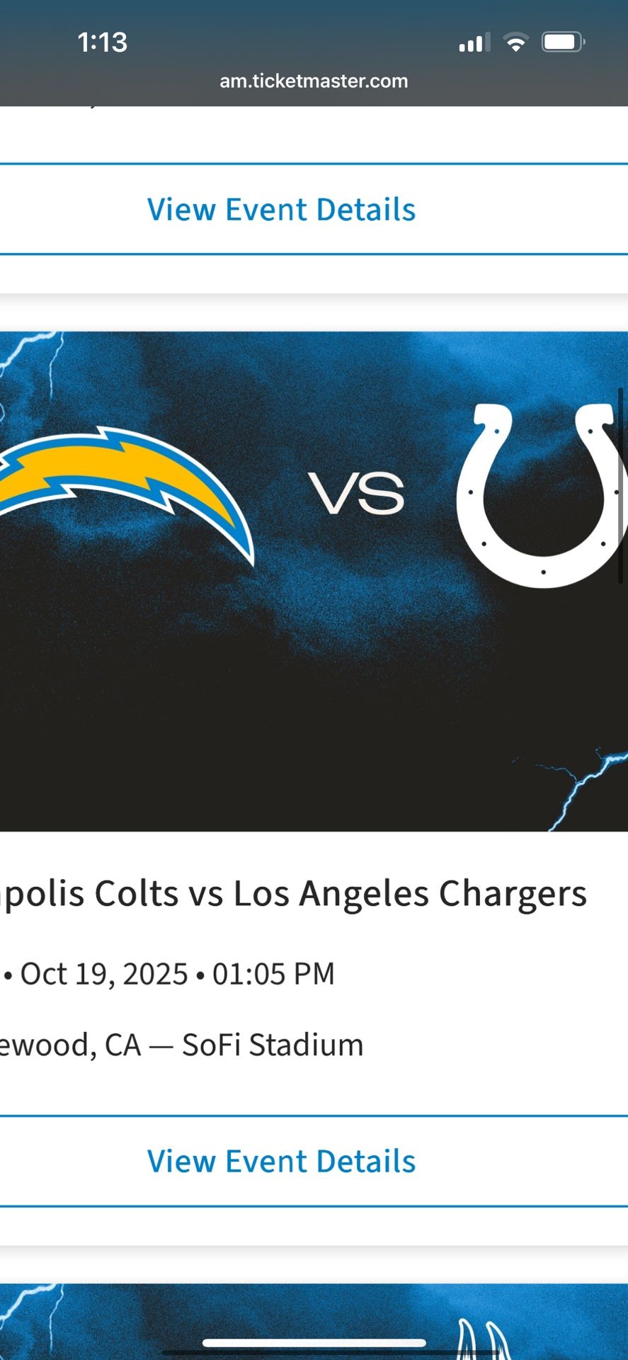 Chargers Vs. Colts 