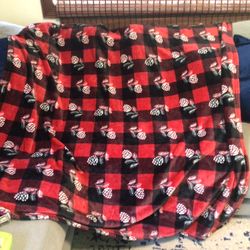 Christmas Print Blanket 75”x60” Fleece REDUCED $7