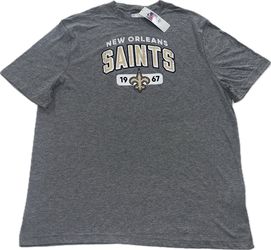 New Orleans Saints Gray T Shirt Mens 2XL New