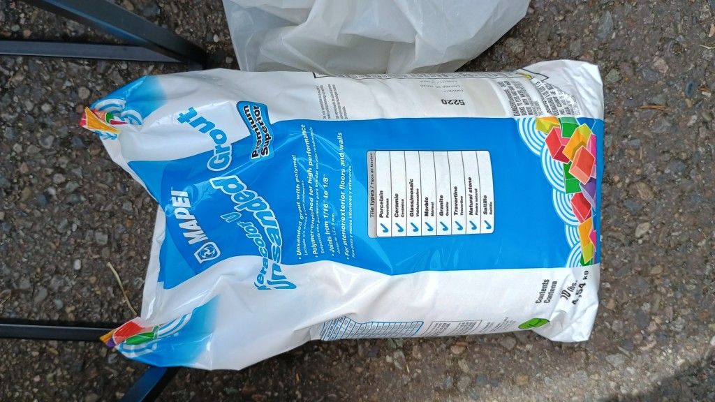 10lb Unopened New Bag Of Uncolored Grout