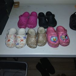 13 Pair Of Toddler Size 9C, 10C, And 11C Crocs Sneakers And Shoes