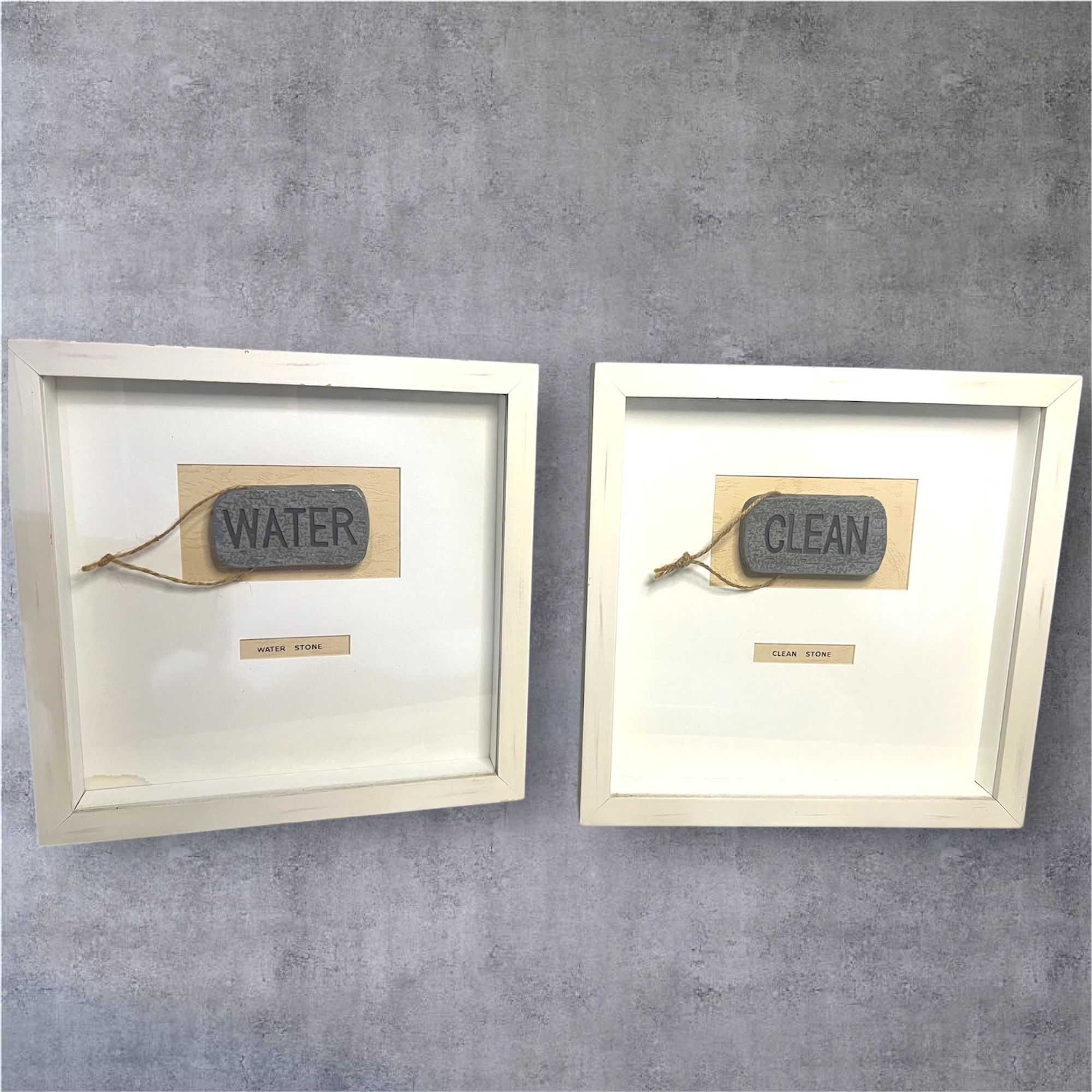 Two Shadow Boxes Frames , Great Bathroom Decor 11x11