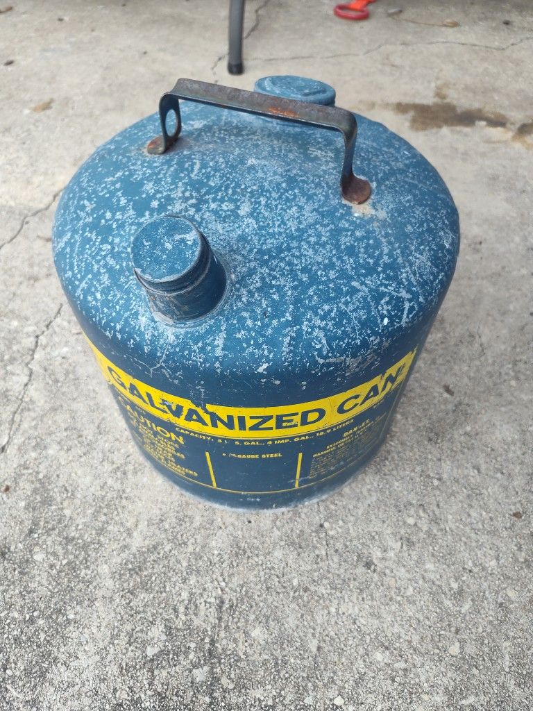 Vintage Eagle Galvanized Can