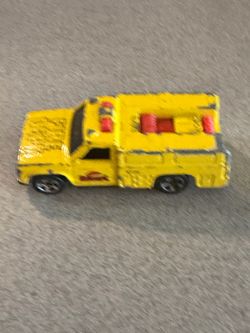 Hot Wheels Fire Deptmartment Truck 1974 Yellow 1:64