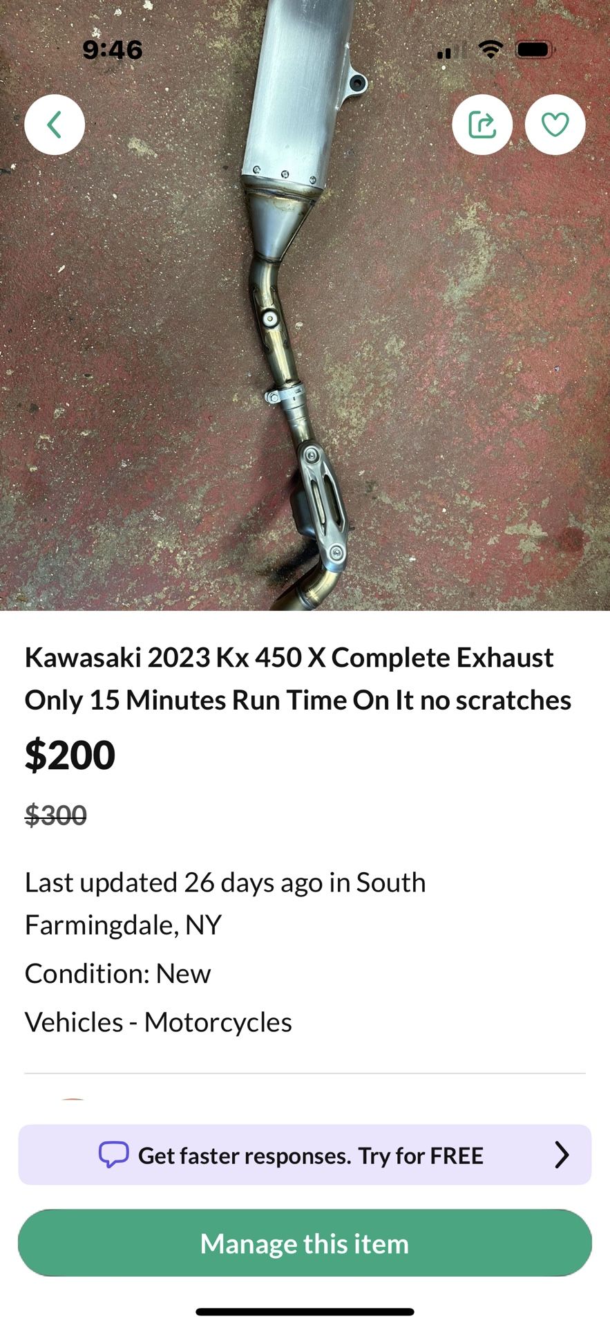 Kawasaki exhaust