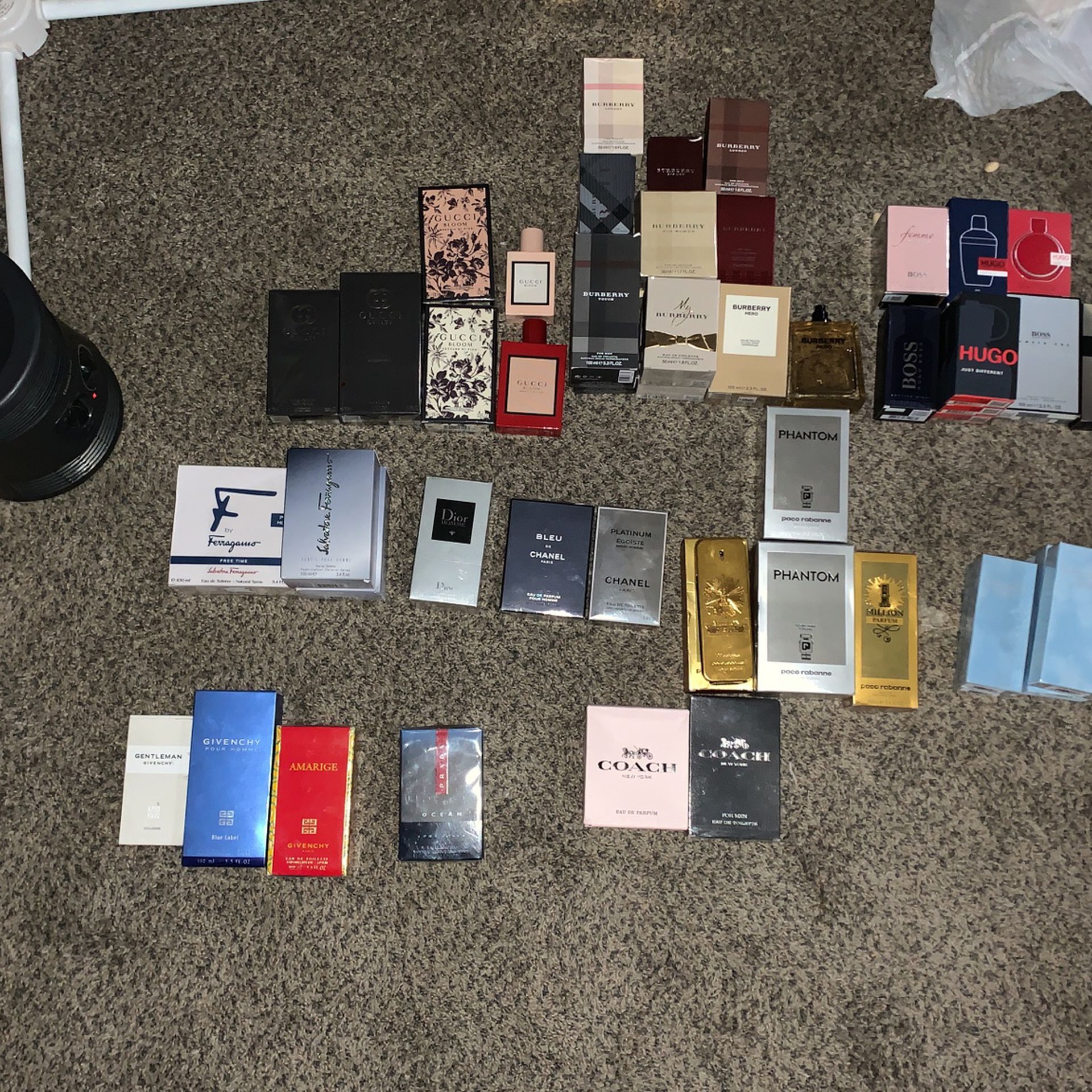 A Bunch Of Different Colognes And Perfumes All Brand New 
