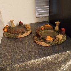 Garden Harvest Fall Theme Matching Candle Holder Base
