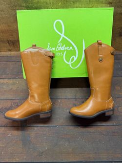 Sam Edelman cognac  equestrian Penny Kids Tall Riding Boot US kids baby size 11K