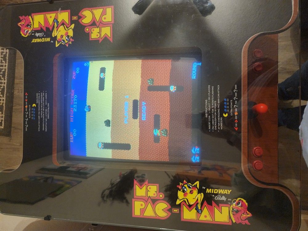 MS. Pac-Man Cocktail Arcade Video Machine