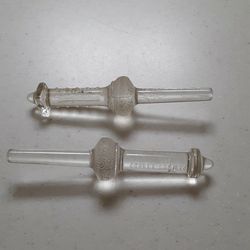 2 Vintage Glass Cory Filter Rods 