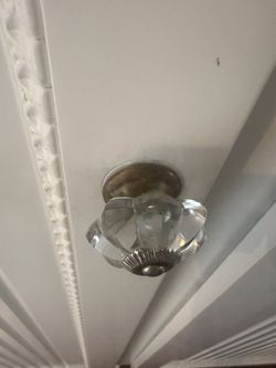 Vintage Clear Melon Glass Knobs
