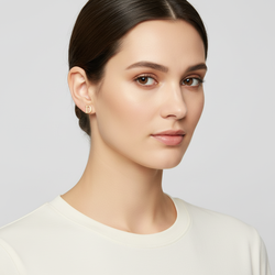 10K Yellow Gold Letter "D" Stud Earrings