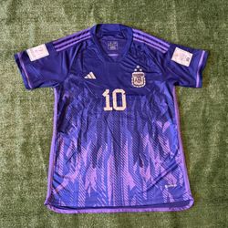 Lionel Messi #10 Argentina Away Jersey 2022 World Cup