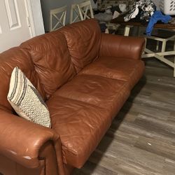 Real Leather Couch. 