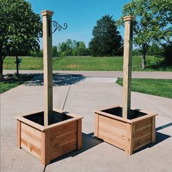 Planter Box with Hanging Basket Hook 28"x28" 6.5ft