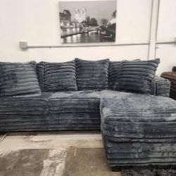 New Upgraded Chaise Sofa!! Brand new Byers Market Gunmetal Grey Chaise Sofas
