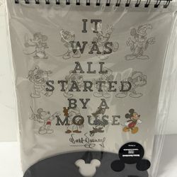 IT WAS ALL STARTED BY A MOUSE - Walt Disney SKETCHBOOK Magnetic Fold Latch NEW