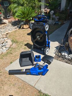 Self propelled kolbalt 40v brushless mower and blower 350 firm no less NEW