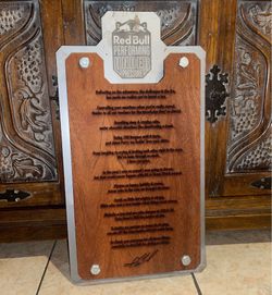 Red Bull Performing Under Pressure Plaque 22”