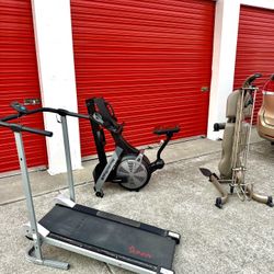 Nordictrack RW 600 rowing machine/Workout Bench/Manual Treadmill $150 All 3
