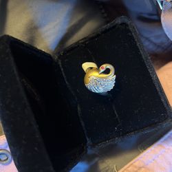 Solid Gold 14K Swan 🦢 Ring Size 7 Women 