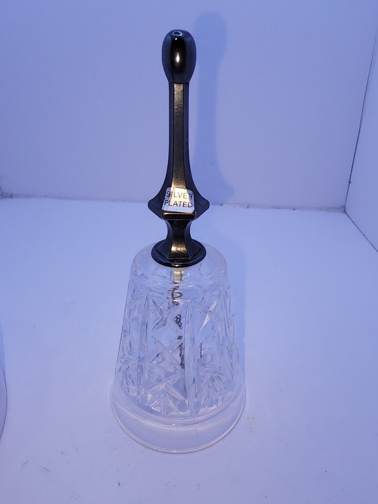 Vintage Crystal and Silver Plate Bell