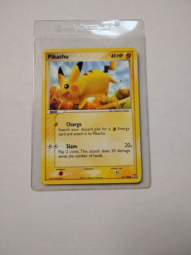 Rare Old 2007 Pokemon - Pikachu Card #57/108