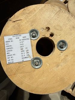 3/16 galvanized steel wire rope 500ft reels