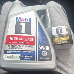 Mobil 1 (5w-30) High Mileage Oil And Filter 