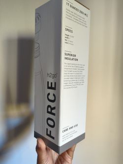 **Brand New Sealed**  Force H2Go Triple-Insulated Stainless Steel Water Bottle 17 Oz Ounce, Keeps Hot and Cold, 100% Leakproof Lid, Great for Travel