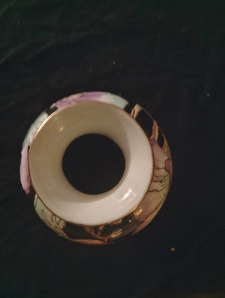 Boudoir Bud Vase Toyo Famille Nori Floral Pottery