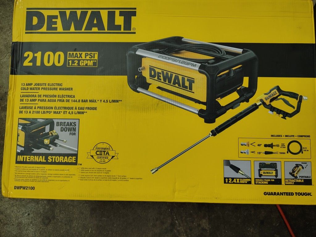 Dewalt 2100psi Pressure Washer