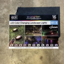 Enbrighten 9 Bulb 80 ft Bronze Outdoor LED 2200K Color Changing Lights 