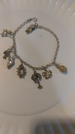 Charm bracelet all sterling silver